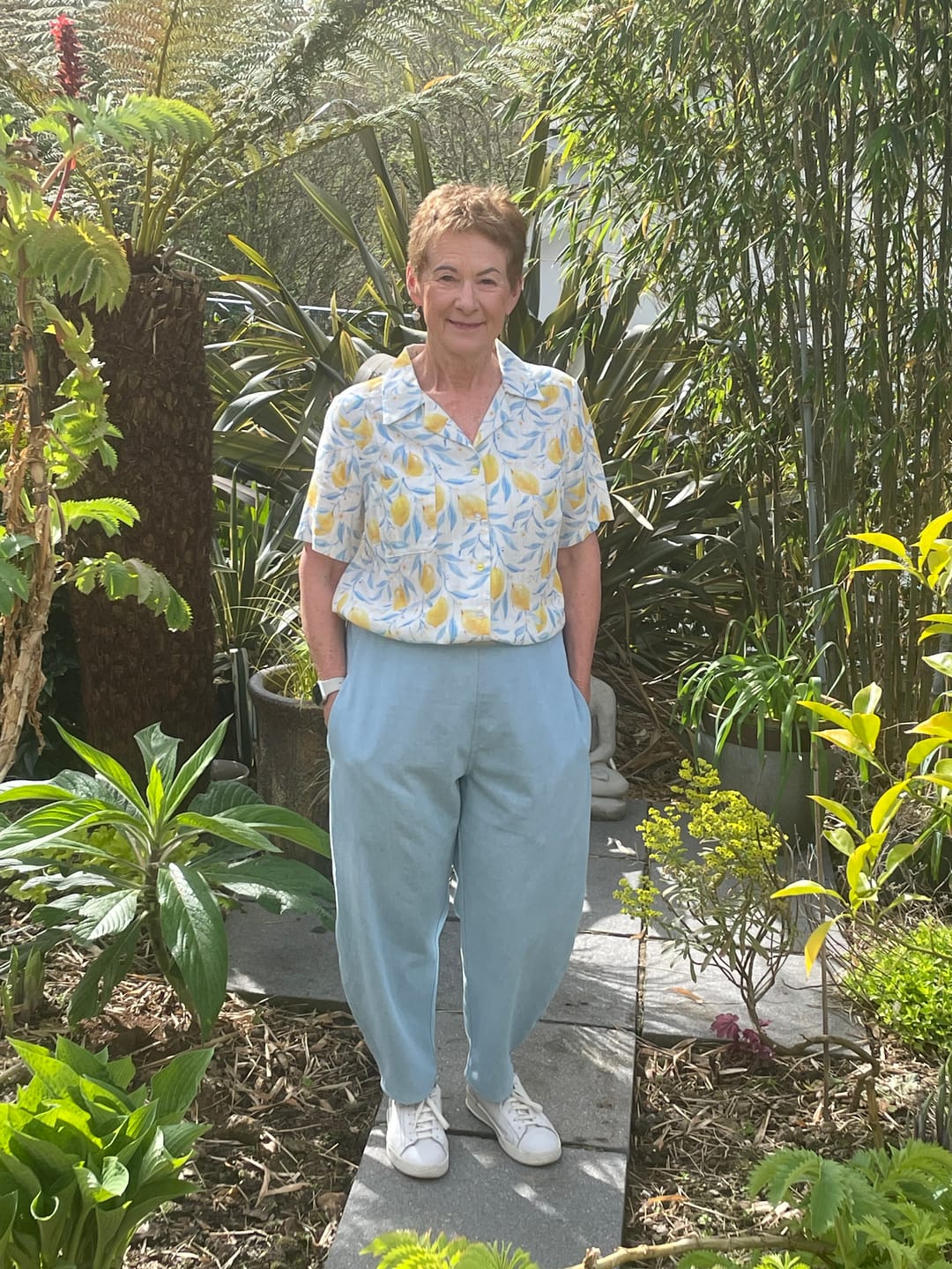 Customer photo review of 8oz Washed Denim Fabric