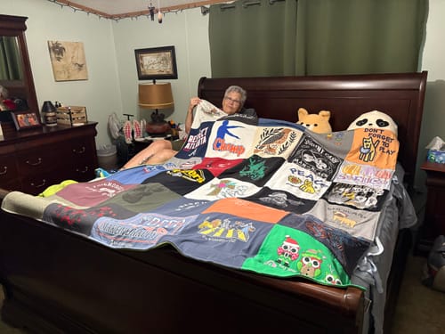 Customer photo review of Project Repat T-Shirt Quilt