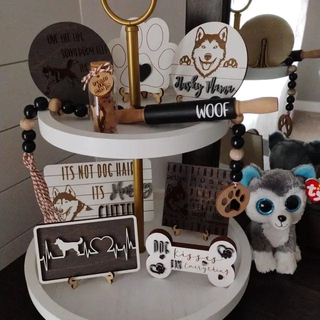 Customer photo review of Dog Themed Tiered Tray Decor Bundle