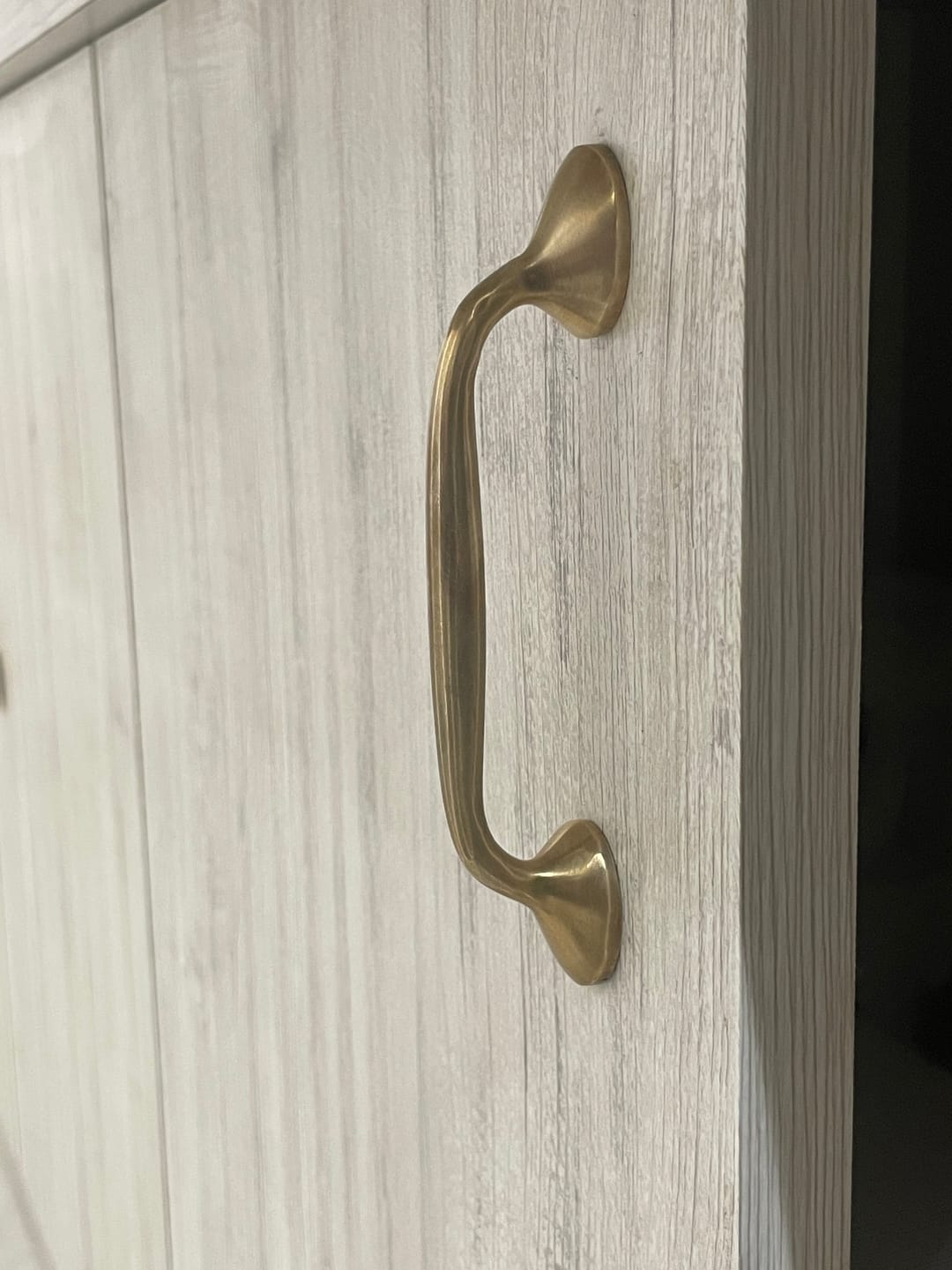 Customer photo review of Richmond Cabinet Pulls | Antique Brass Unlacquered