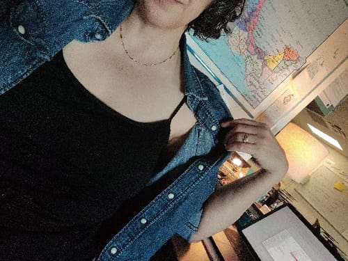 Customer photo review of Teagen - Cami With Shelf Bra - Black