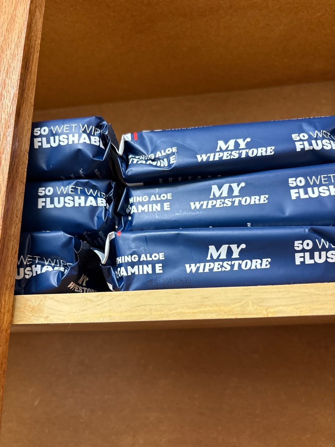 Customer photo review of My Wipes Premium Flushable Wipes