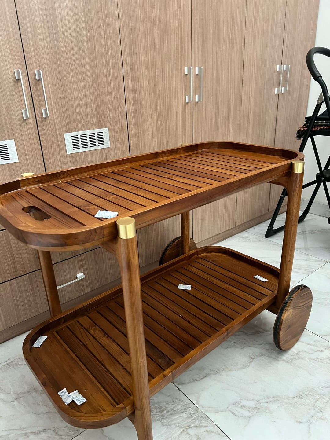 Customer photo review of Reclaimed Teak Serving Trolley | Timeless Elegance for Indoor & Outdoor