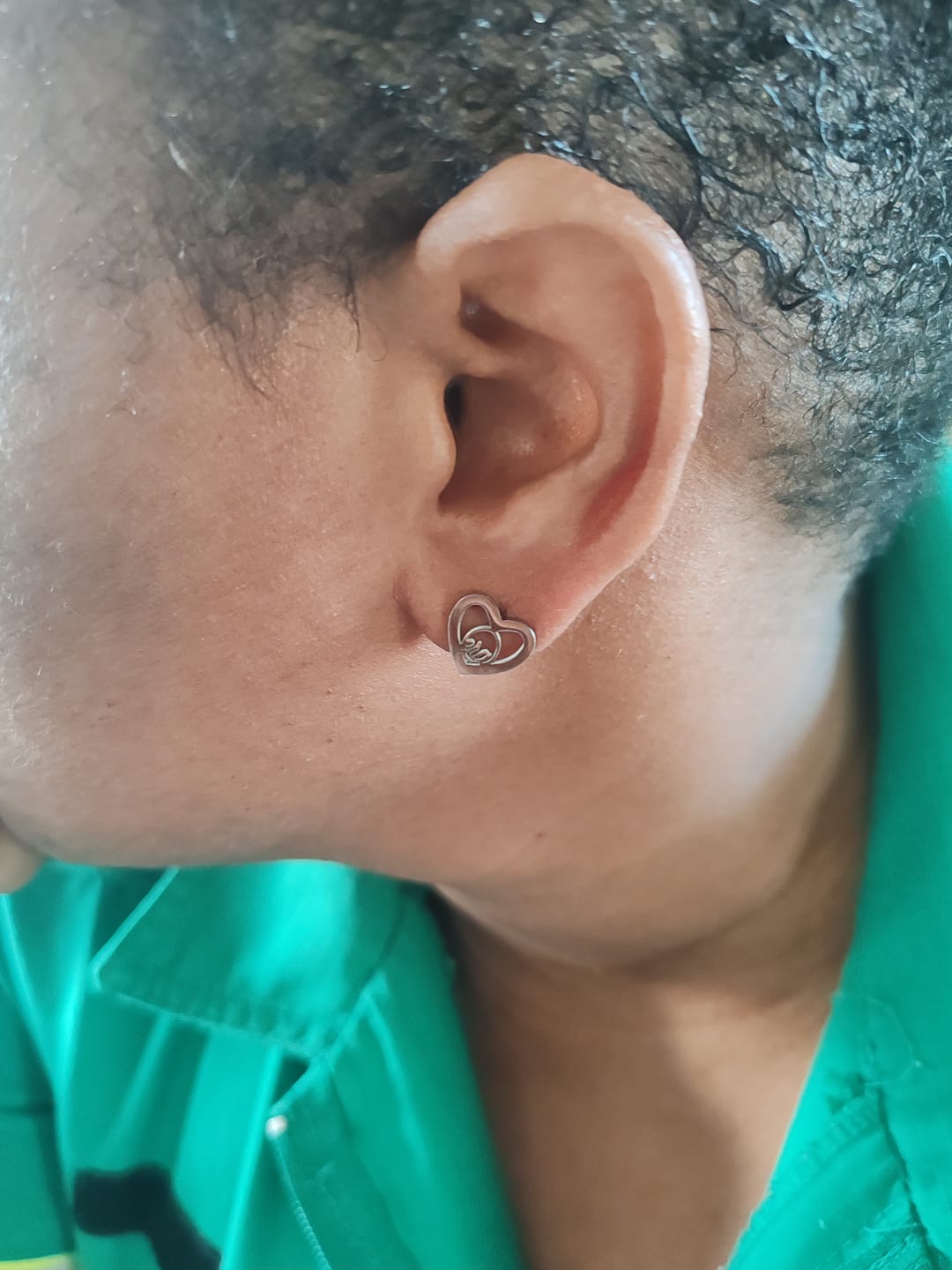 Customer photo review of Silver Thando Studs
