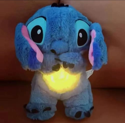 Customer photo review of Stitch Breathing Musical Plush Toy