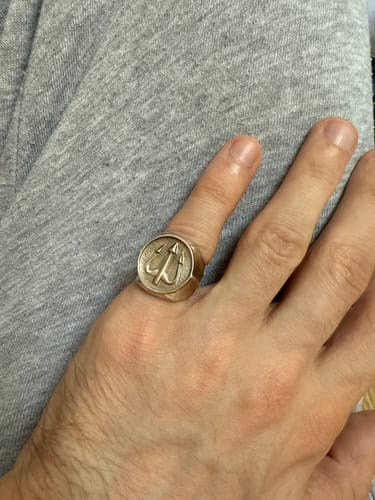Customer photo review of Poseidon Trident Ring