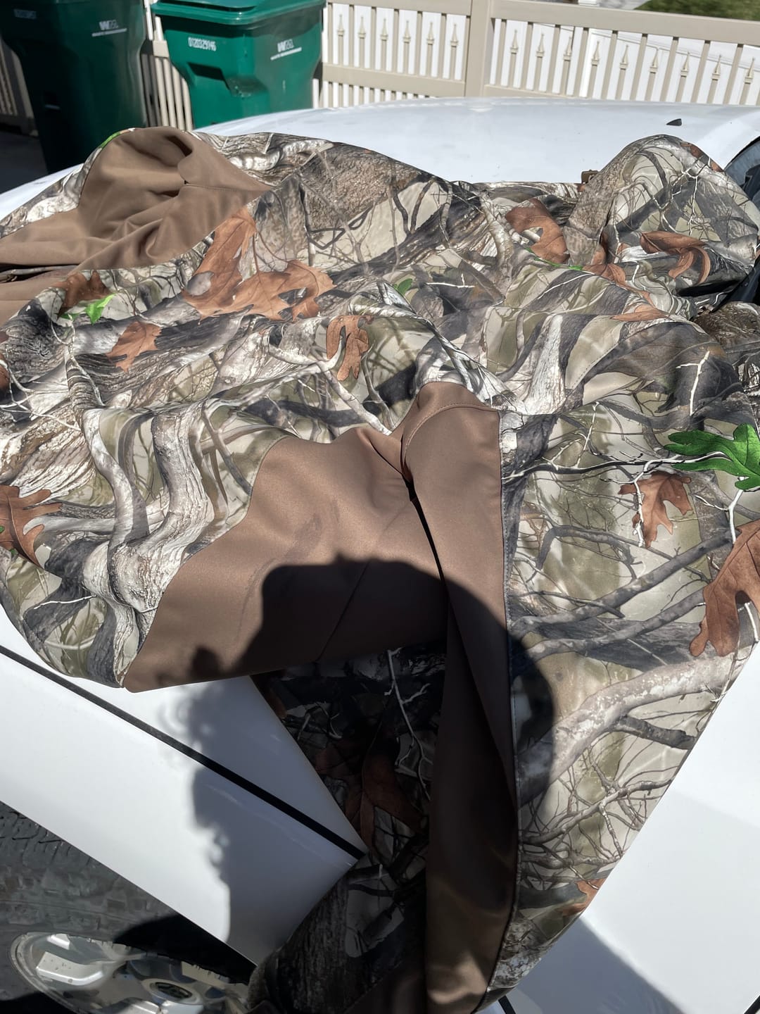 Customer photo review of TideWe Men's Hunting Clothes,Silent Water Resistant Camo Hunting Suits