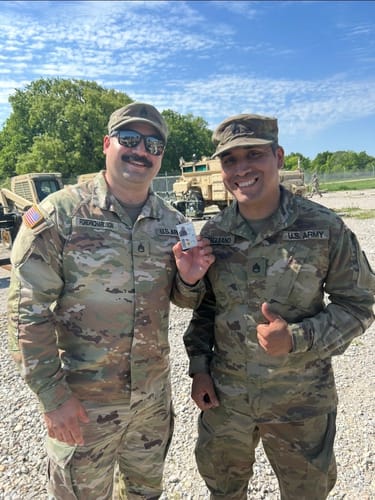 Customer photo review of Personalized CAC Card Army Veteran Air Force Veteran Navy Marine USCG Any Branches Challenge Coin