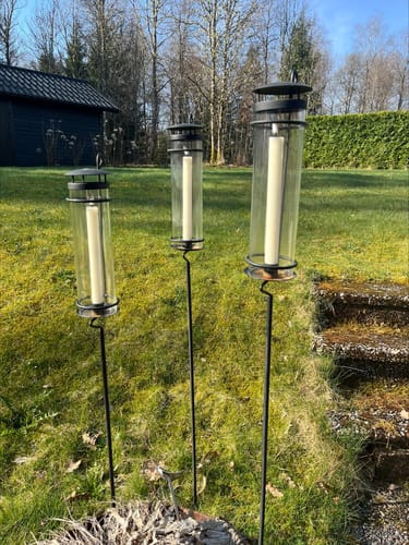 Customer photo review of LED Kertelys med Lak, 2 stk (28 cm) Hvid