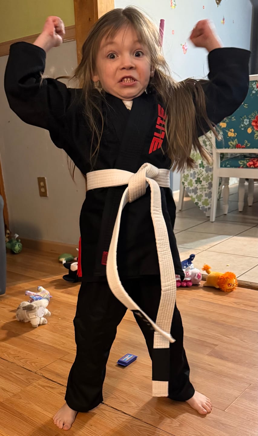 Customer photo review of Core Black Brazilian Jiu Jitsu Kids BJJ Gi