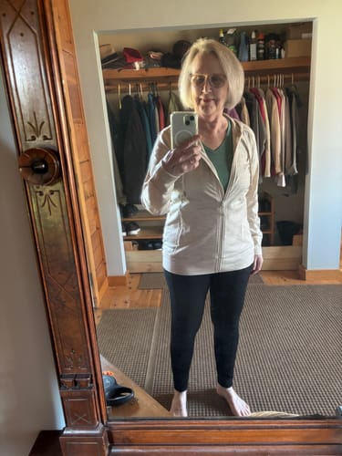 Customer photo review of Ryann Hoodie - Cream Heather