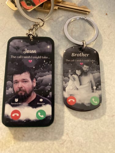 undefined review of The Call I Wish I Could Take Memorial Sympathy Gift Remembrance Keepsake Photo Personalized Acrylic Keychain image 1 out of 1