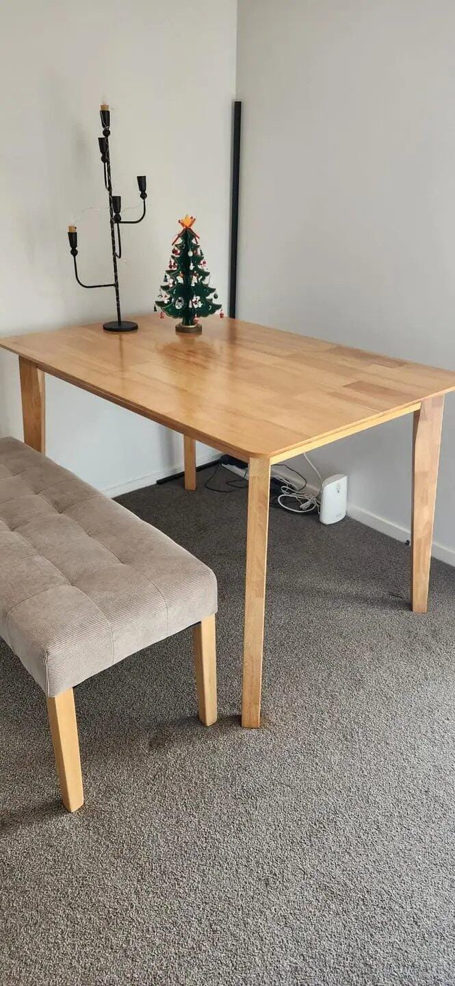 Customer photo review of Legnano Solidwood Dining Table（1.2m or 1.6m）