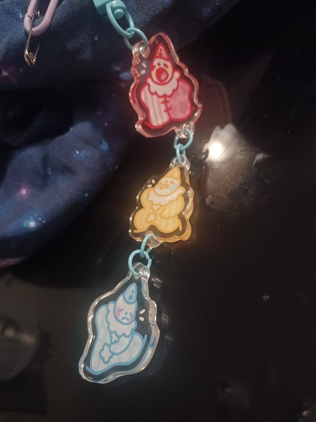 Customer photo review of Cute Lil Clown Dangling Keychain