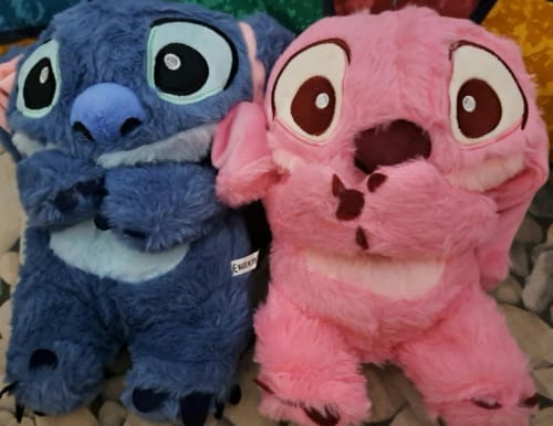 Customer photo review of Stitch Breathing Musical Plush Toy