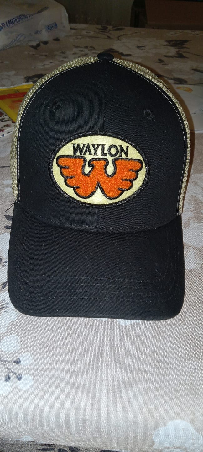 Customer photo review of Flying W Patched Waylon Jennings Trucker Hat
