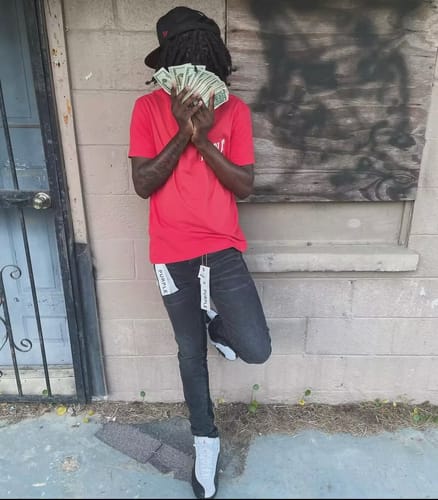 Customer photo review of Purple Brand Jeans