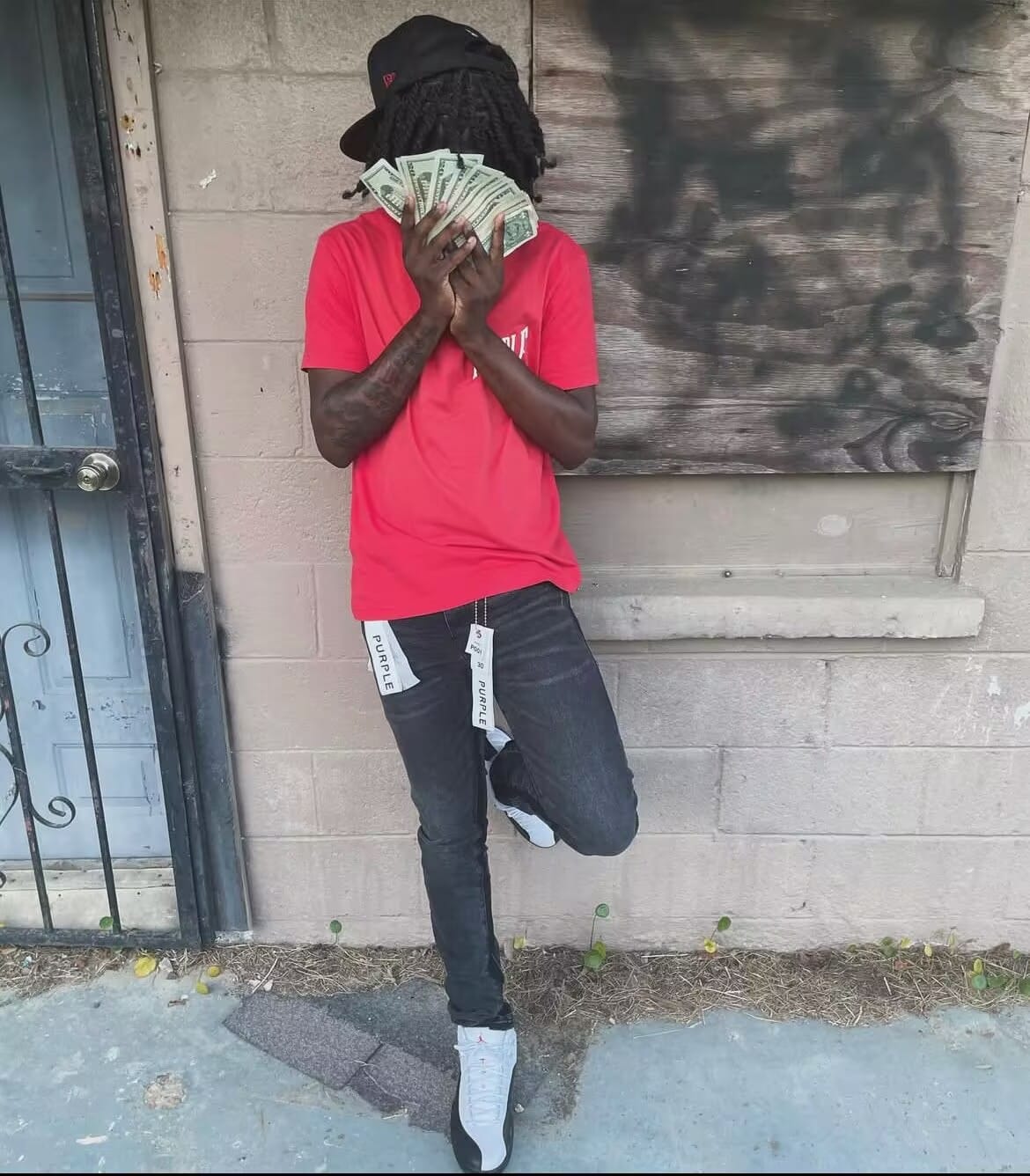 Customer photo review of Purple Brand Jeans