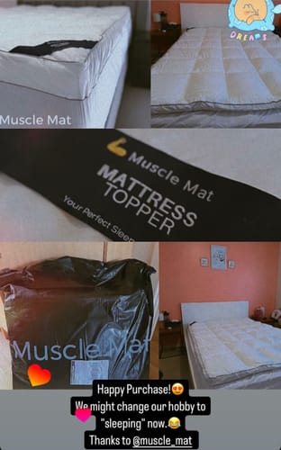 Customer photo review of Muscle Mat Luxury Mattress Topper
