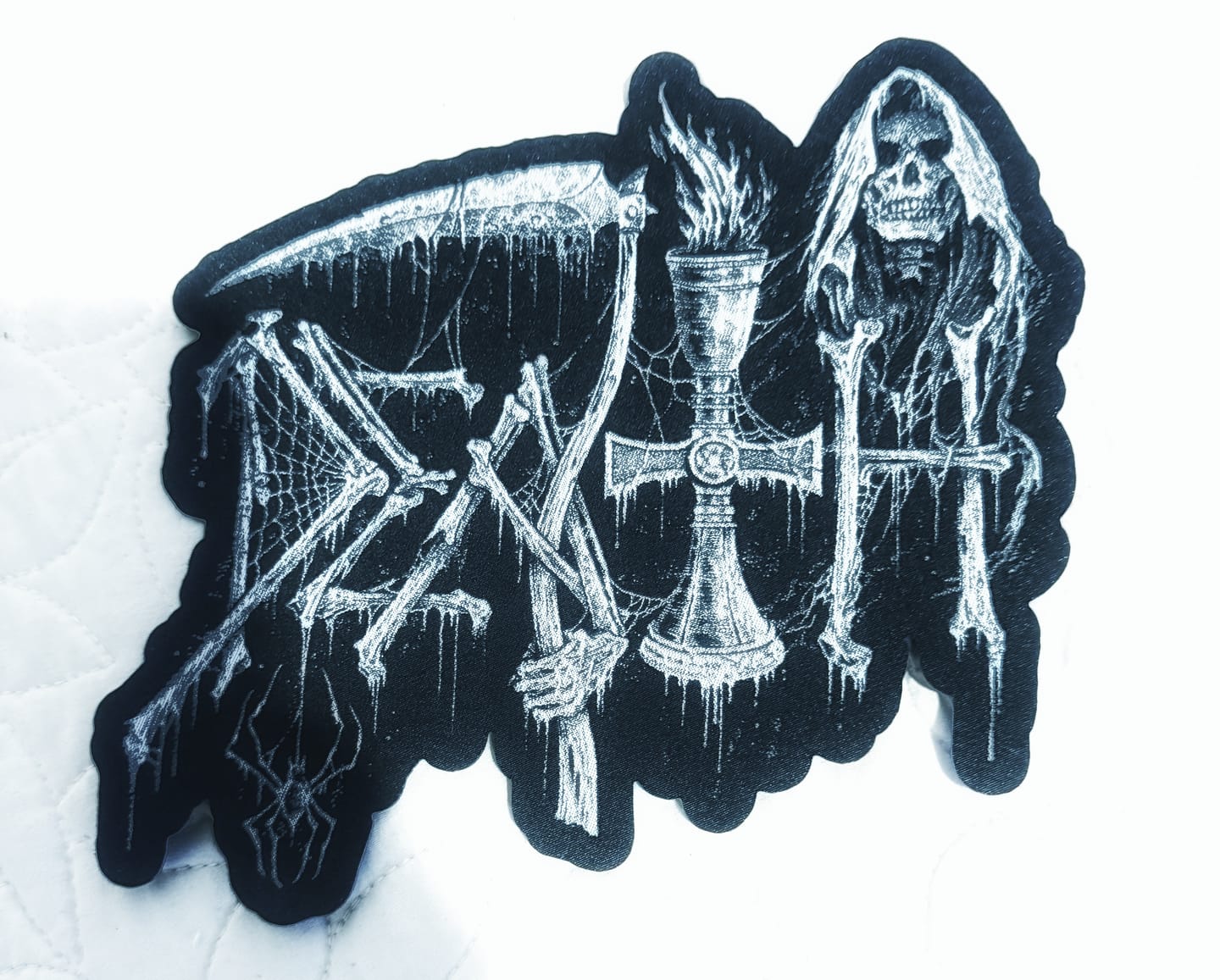 Customer photo review of Death - Riddickart Logo - Oversize Patch
