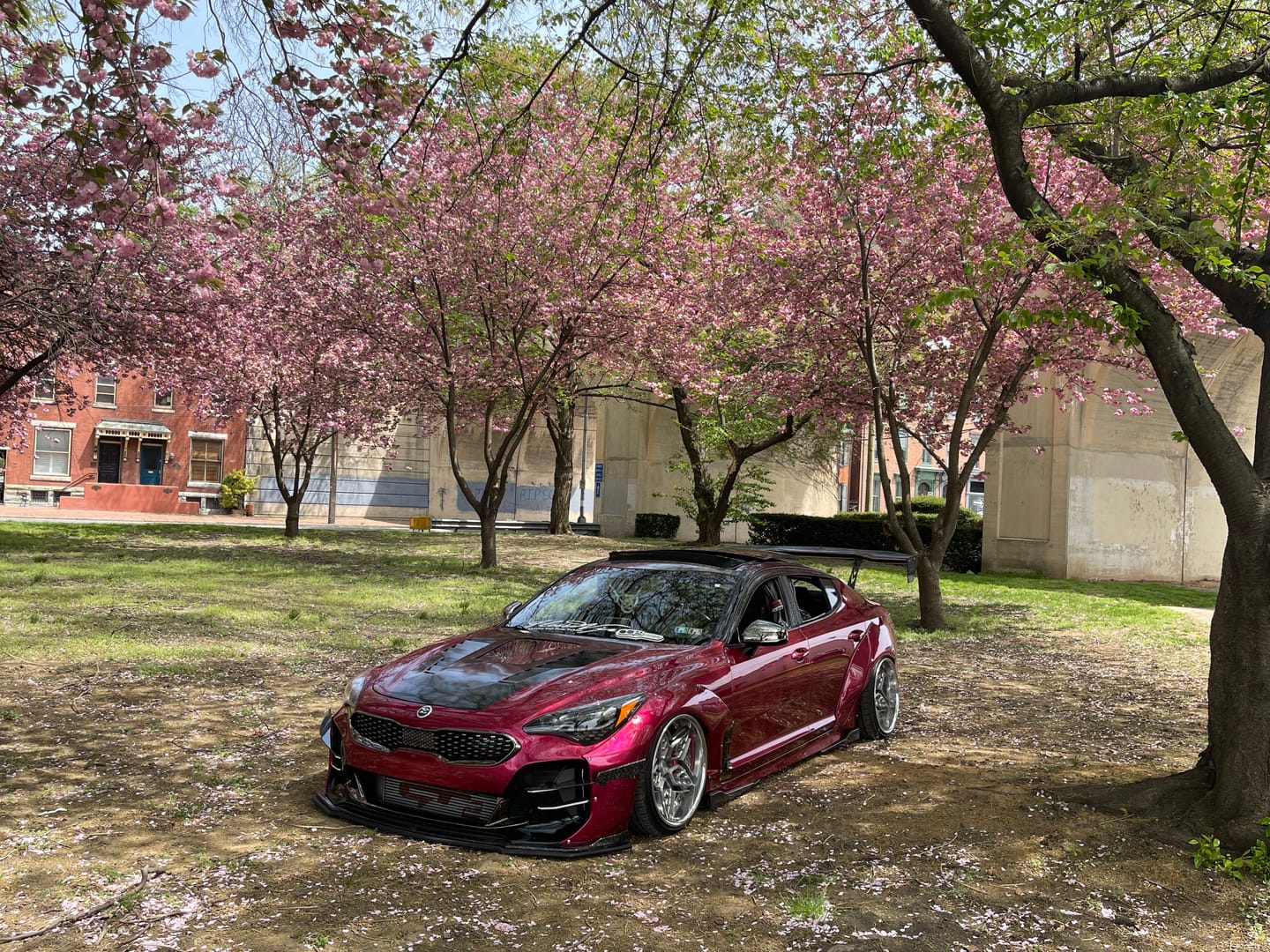 Customer photo review of Glossy Metallic Rubellite Purple Vinyl Wrap