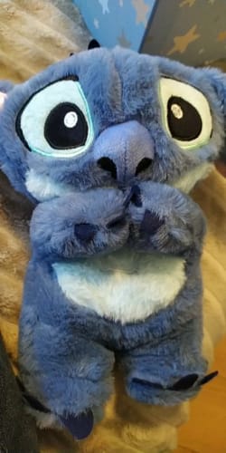 Customer photo review of Stitch Breathing Musical Plush Toy