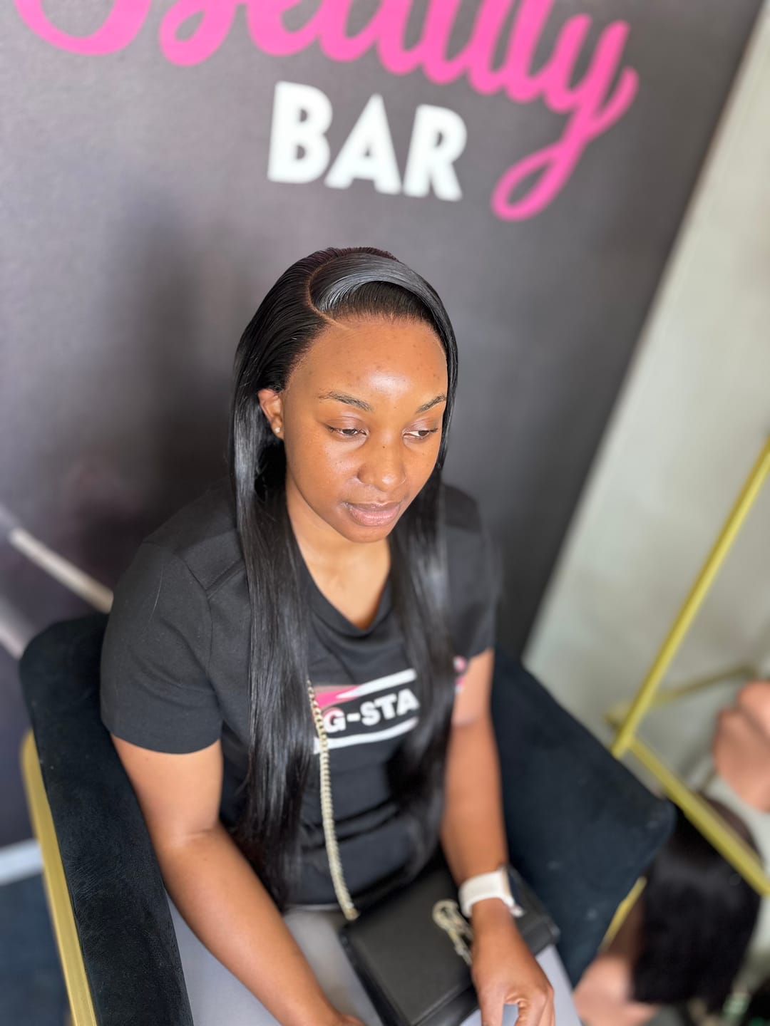 Customer photo review of 9 X 6 Lace Closure Glue-less Straight 20 22 24 inch Wig