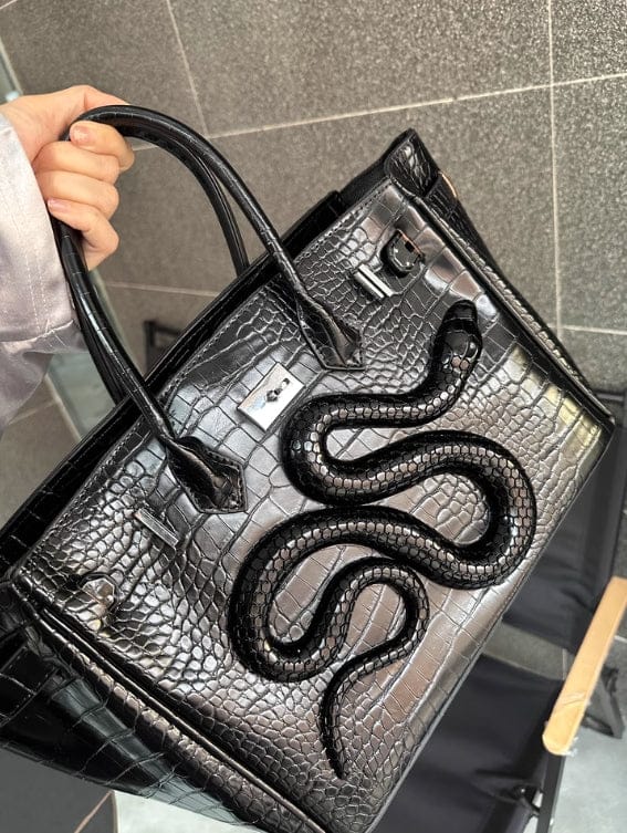 Customer photo review of Customizable Crocodile Textured Tote Bag
