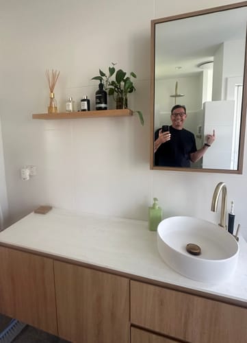 Customer photo review of Floating Shelf