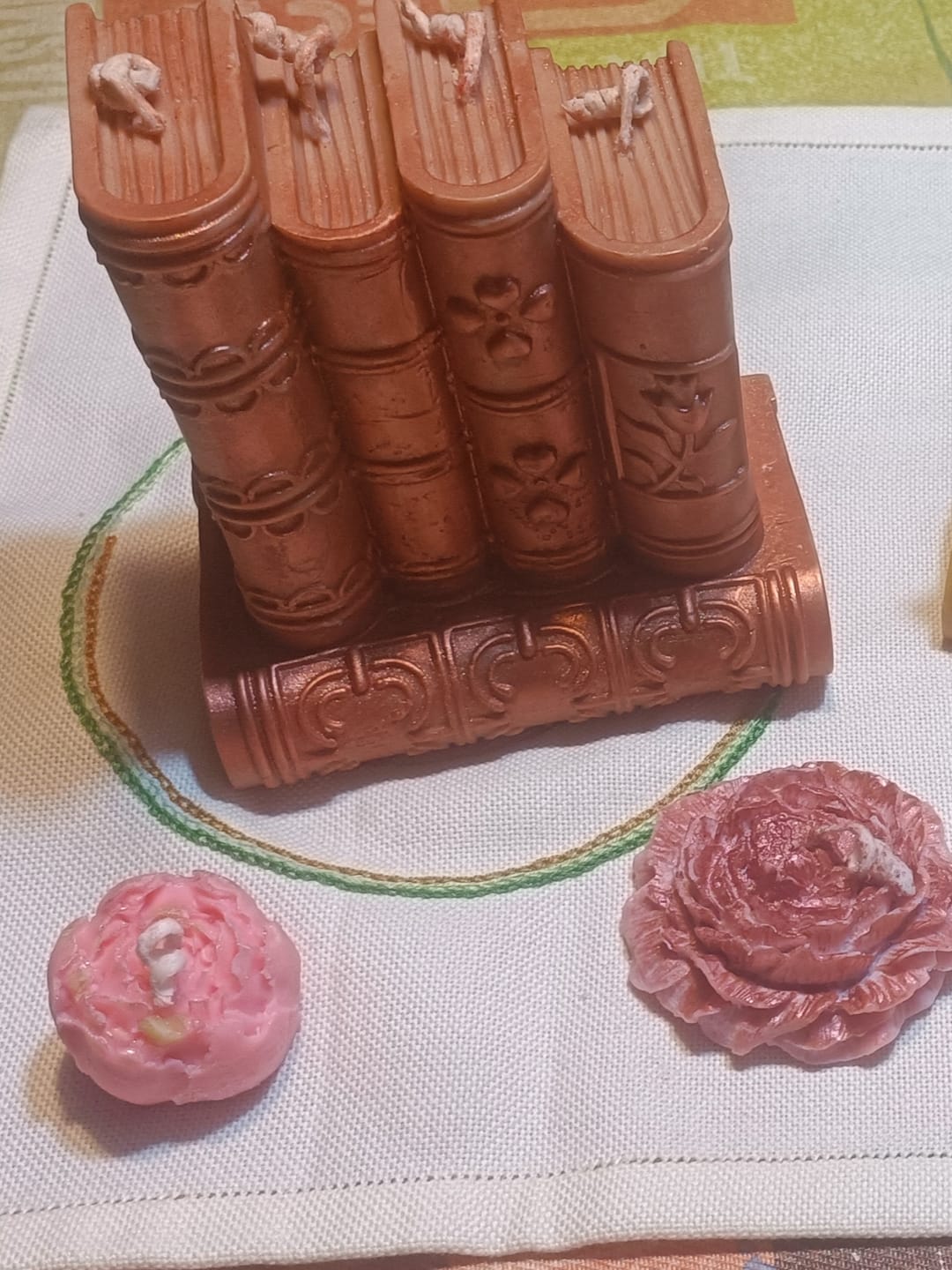 Customer photo review of Colorante líquido para velas MARRÓN