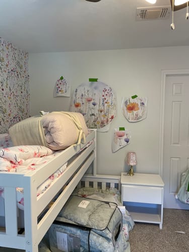Customer photo review of Floral Round Decals