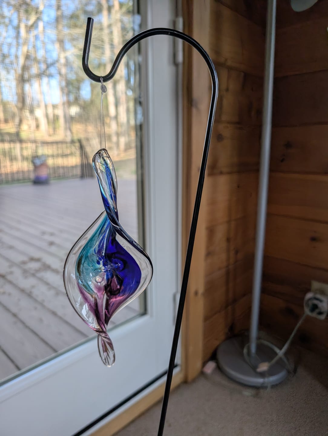 Customer photo review of Dichroic Spinner Suncatcher with Infused Cremains