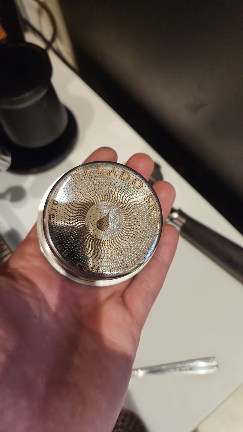 Customer photo review of High Extraction He[%] Filter Baskets for a Fuller Coffee Experience