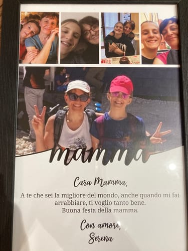 Customer photo review of Messaggio e foto mamma - Poster Personalizzato
