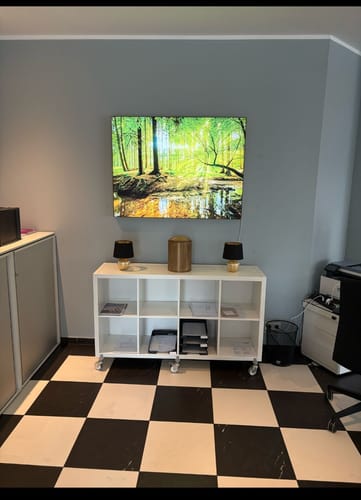 Customer photo review of Canvalight® Leuchtbild | Wald mit Sonnenstrahlen | Querformat