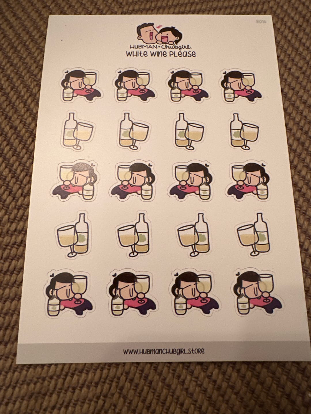 Customer photo review of White Wine Please Planner Stickers