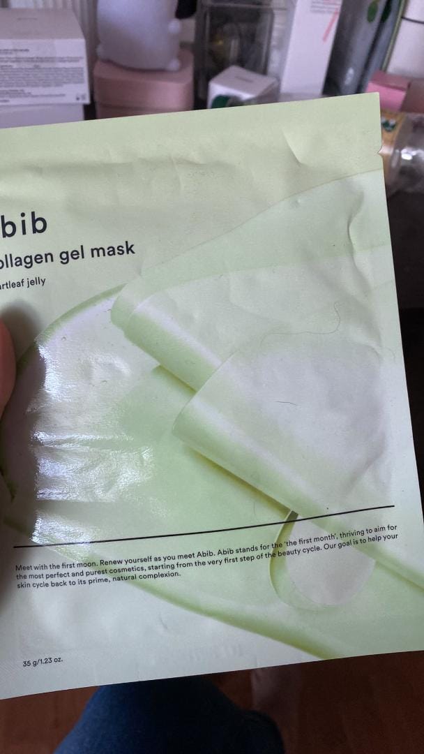 Customer photo review of ABIB - Collagen Gel Mask Heartleaf Jelly 1 PC | Mascarilla Revitalizante