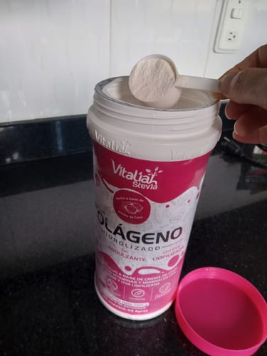 Customer photo review of Batido X 700g Promo  Colageno Fresa Sin con Uva Lioflizada - X700g - +1 Stevia Gratis X30ml