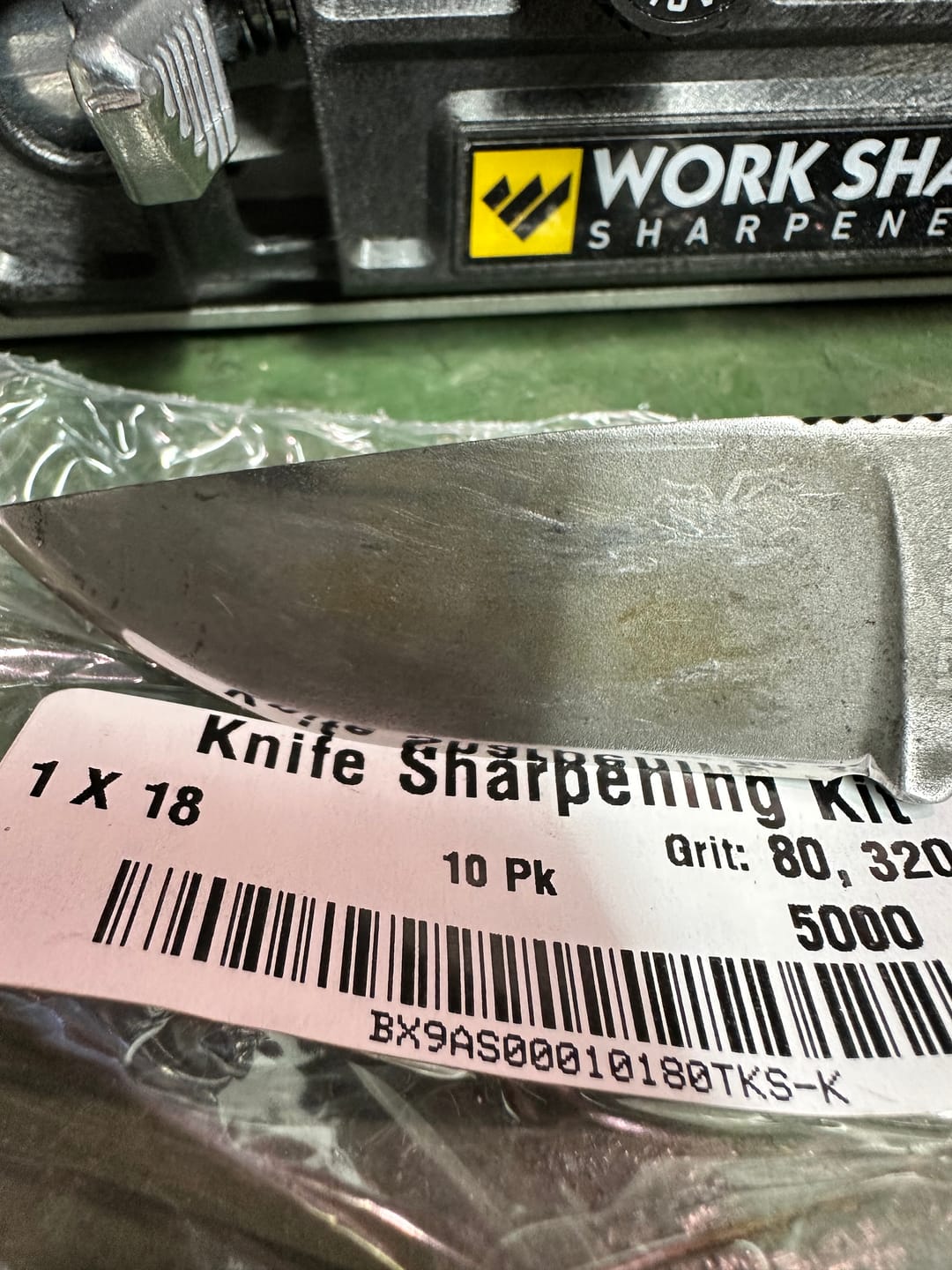Customer photo review of 1 X 18 Inch Knife Sharpener Sanding Belts, 10 Pack