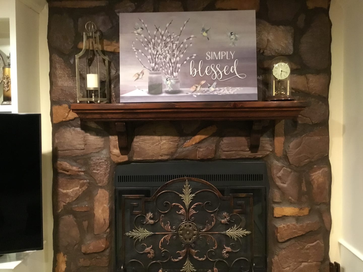 Customer photo review of Simply Blessed Wall Art Canvas - Christian Wall Art