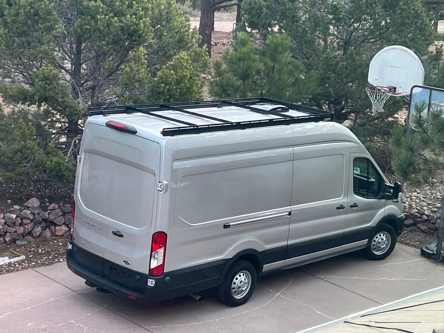 Customer photo review of Transit Roof Rack