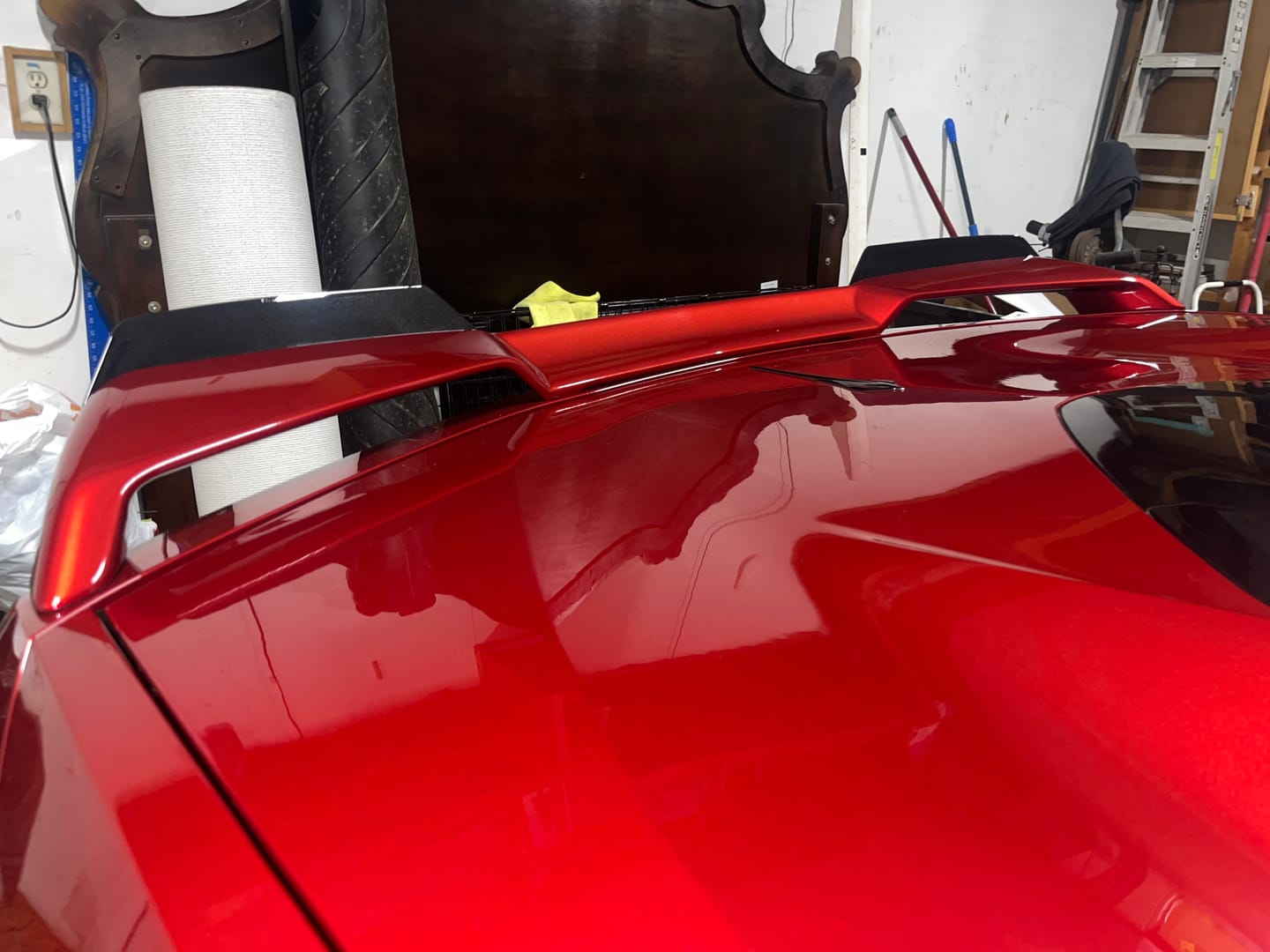 Customer photo review of Corvette C8 Z51 Rear Spoiler Add-On Wicker Extension