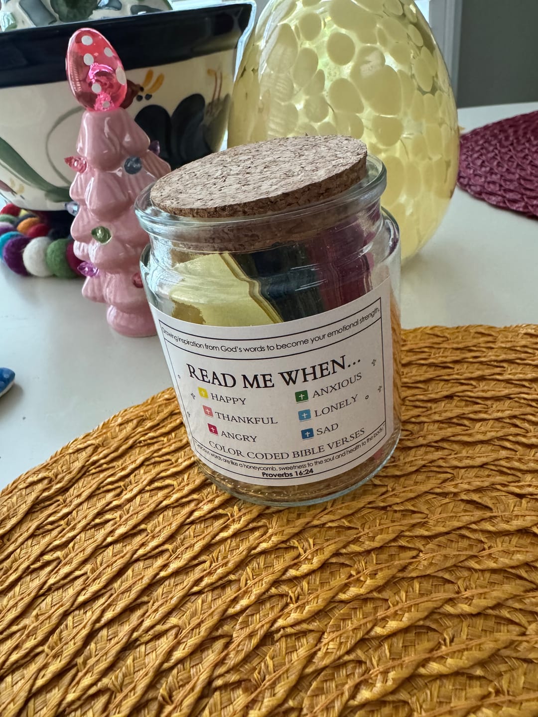 Customer photo review of (GIFTING OFFER) Handmade 90 Day Bible Verses Jar (Comes With Christian Gift Box)