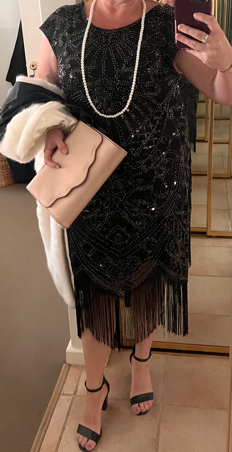 Customer photo review of Cleo Flapper Dress - Black