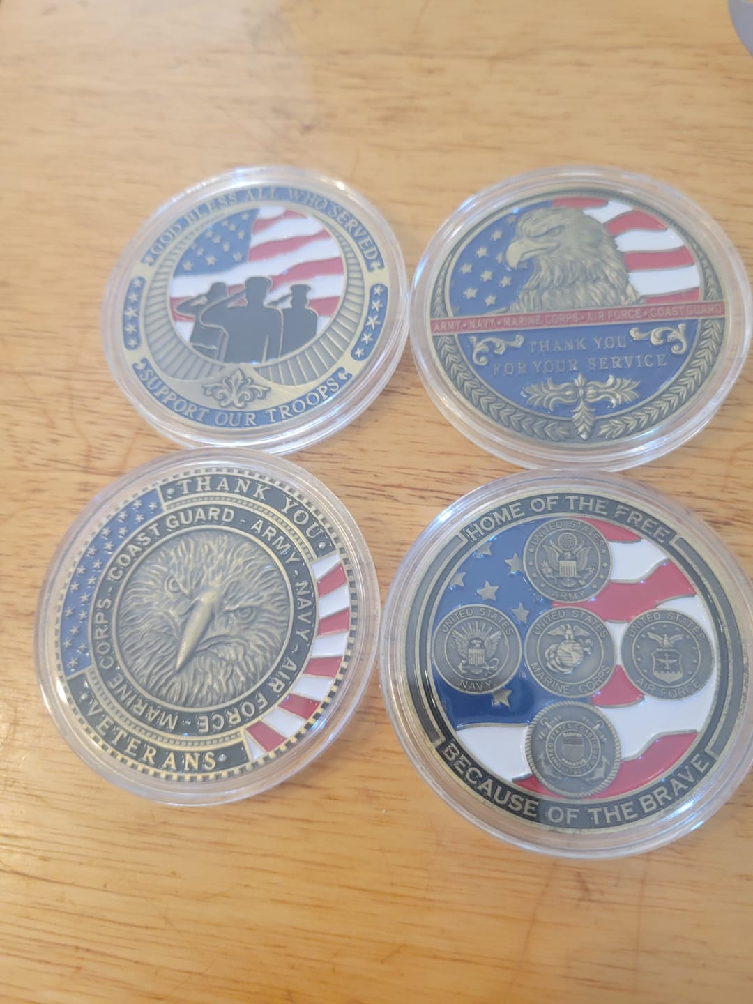 Customer photo review of Thank You Veterans Coin