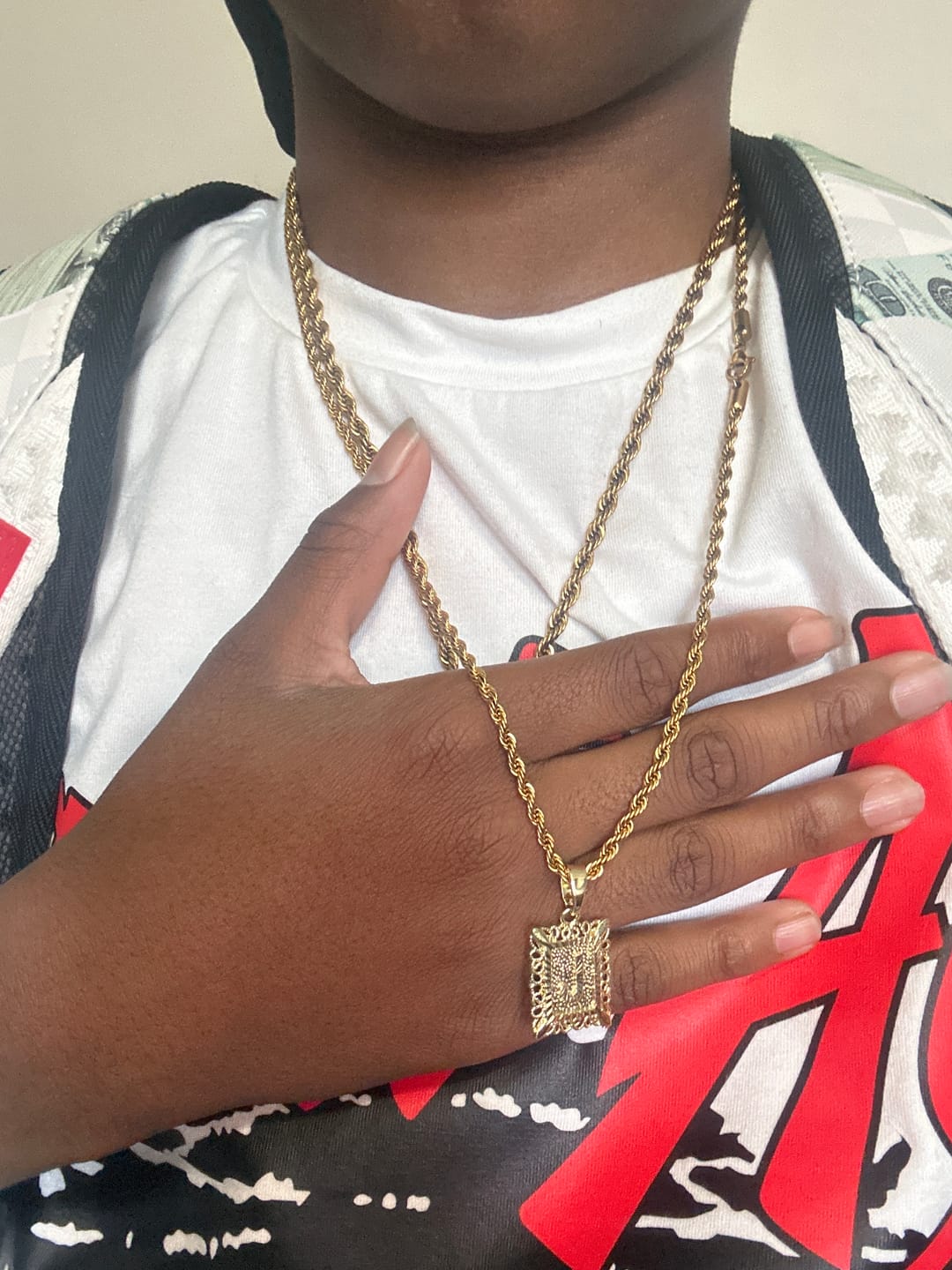 Customer photo review of Cuban & Rope Necklace