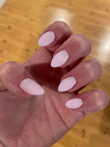 Customer photo review of GC13 Blink Pink Glow Dip Powder