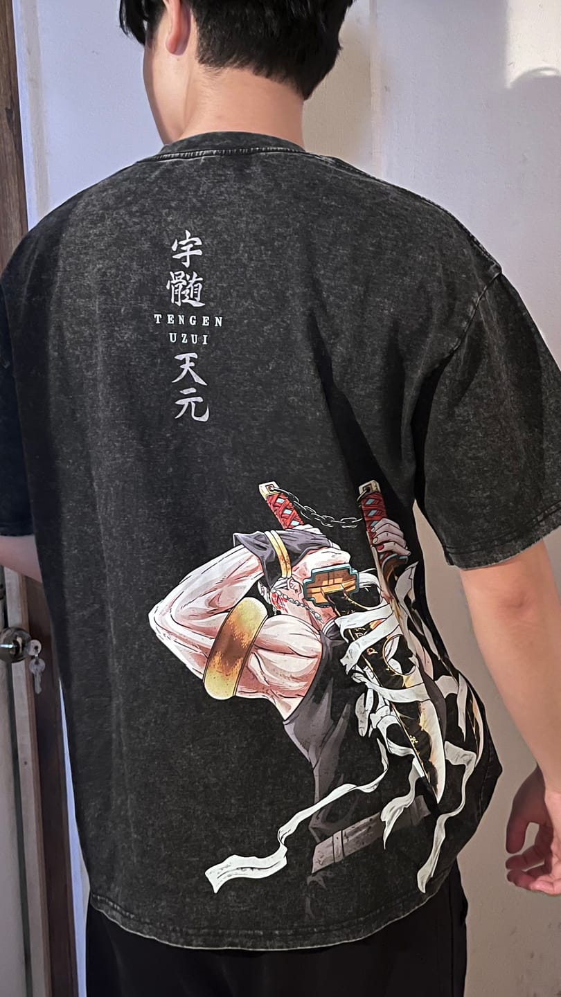 Customer photo review of Camisa Tengen Uzui ACID WASH - Kimetsu no Yaiba