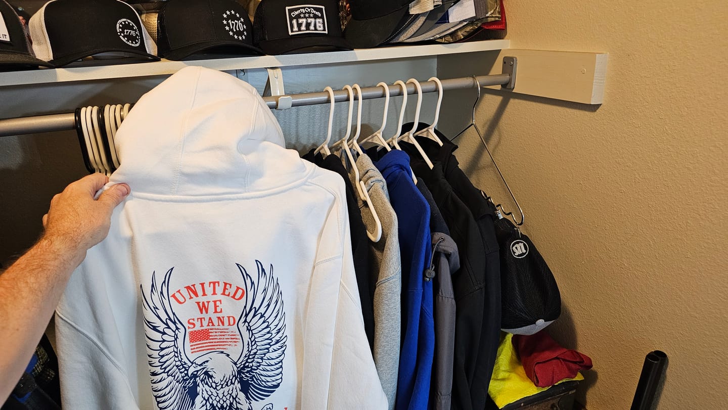 Customer photo review of United We Stand Hoodie