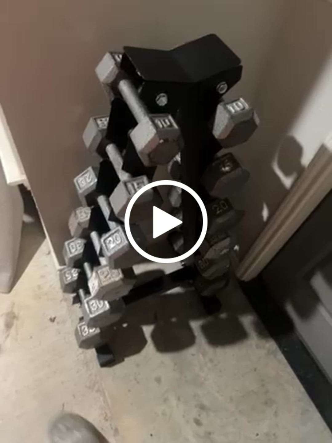 Customer video review of RitFit A-Frame Dumbbell Storage Rack Stand 3/5/6 Pairs